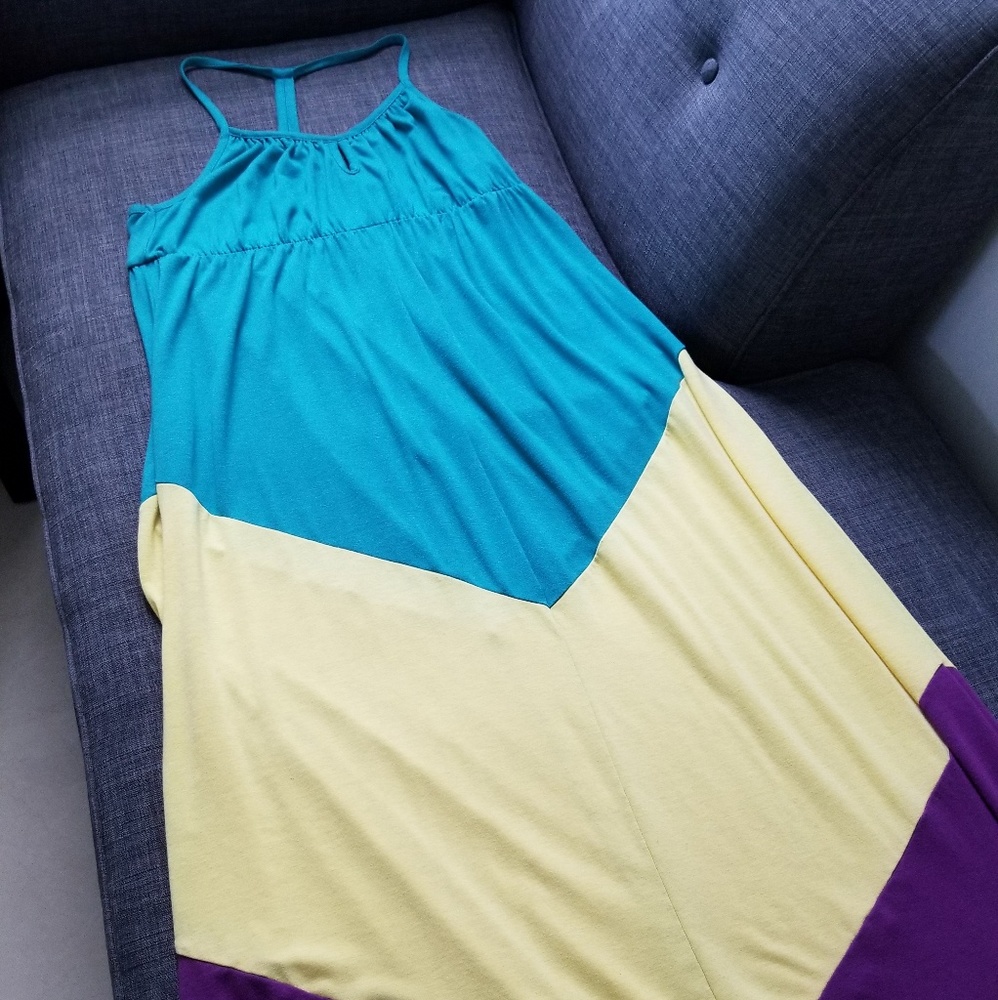 Massimo Supply Co racerback colorblock maxi